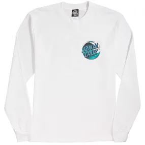 Santa Cruz Wave Dot Long Sleeve T-Shirt - White