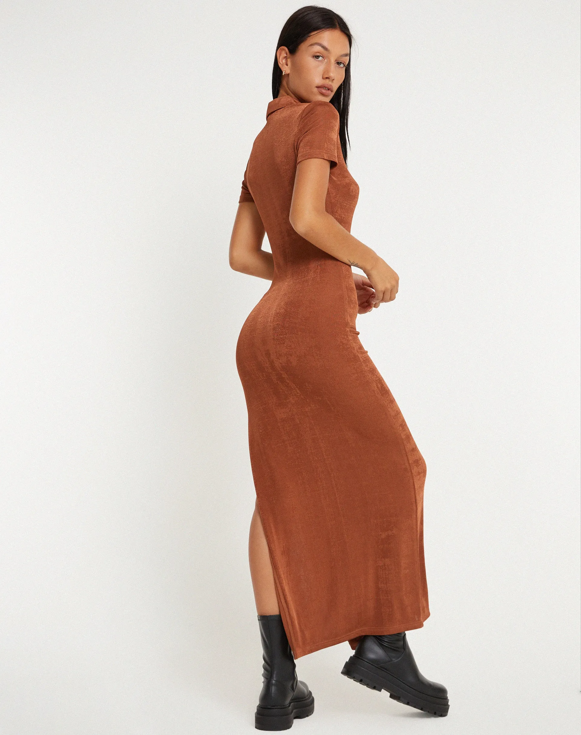 Savita Maxi Dress in Bronze