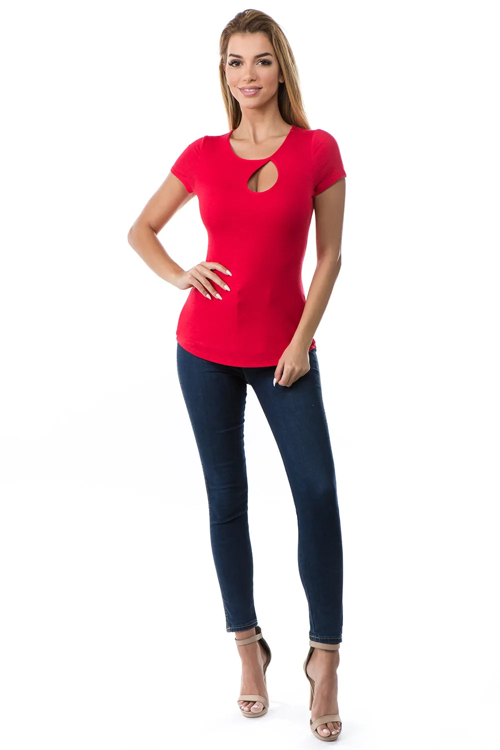 SERA FR KEYHOLE TOP (RED)- VT2684