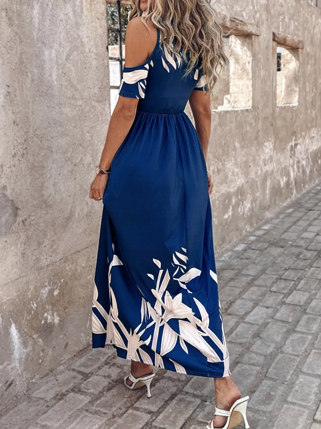 Short Sleeve Vacation Maxi Dress