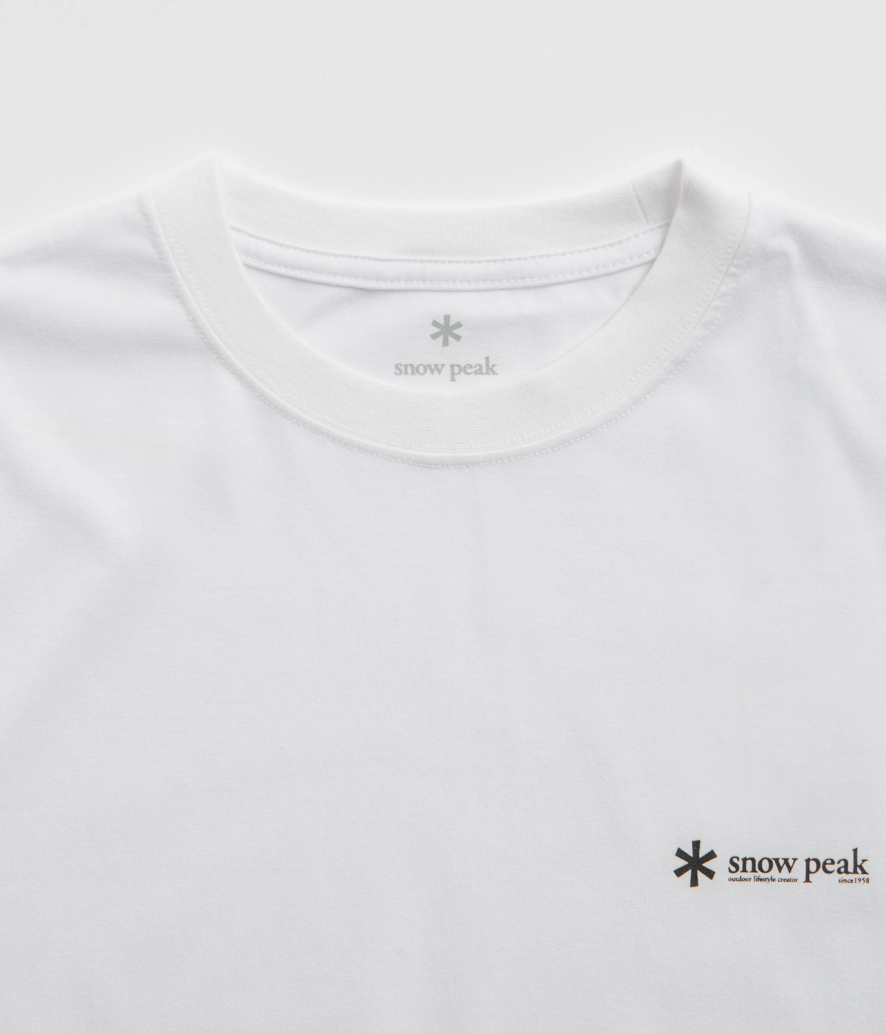 Snow Peak Onepoint Logo Long Sleeve T-Shirt - White