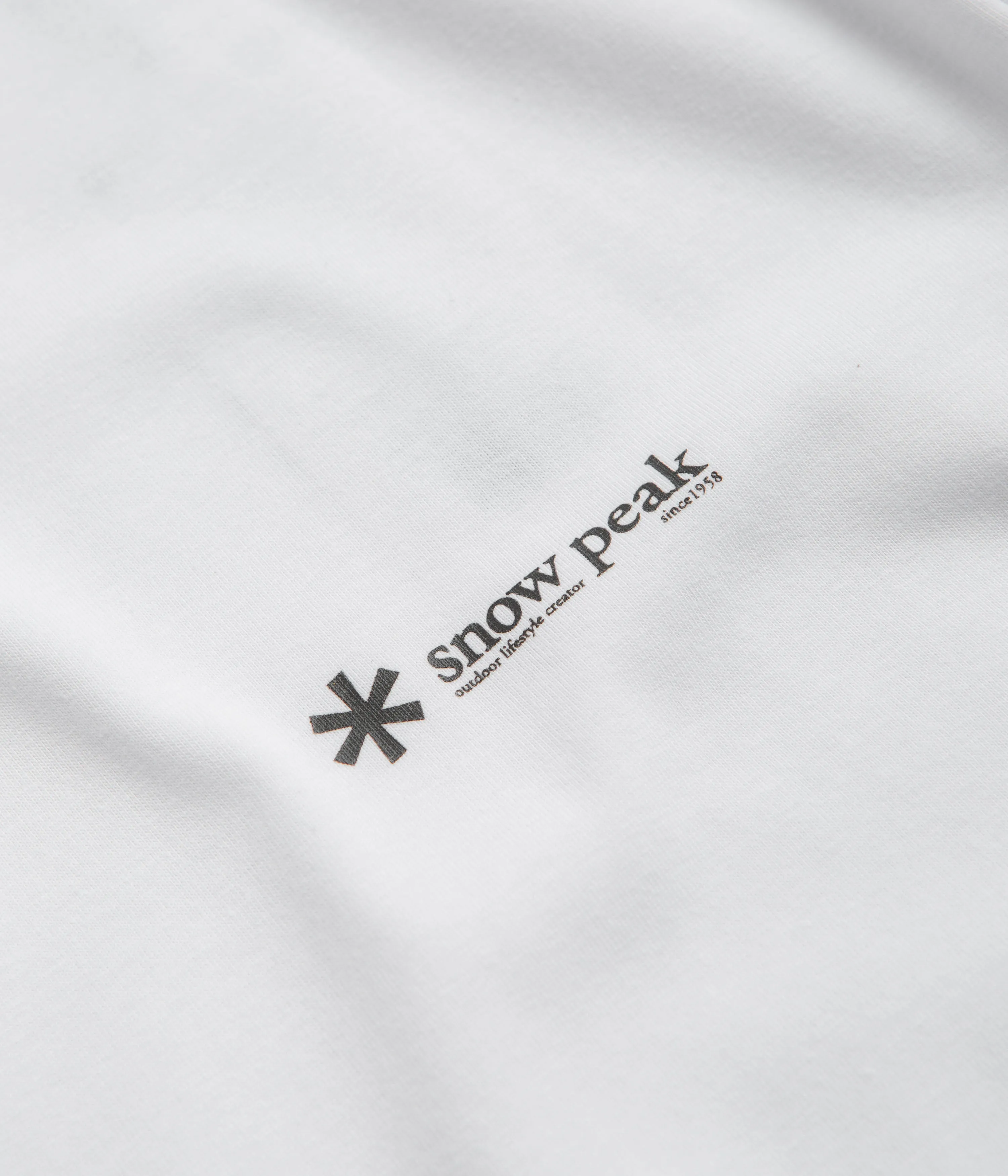 Snow Peak Onepoint Logo Long Sleeve T-Shirt - White