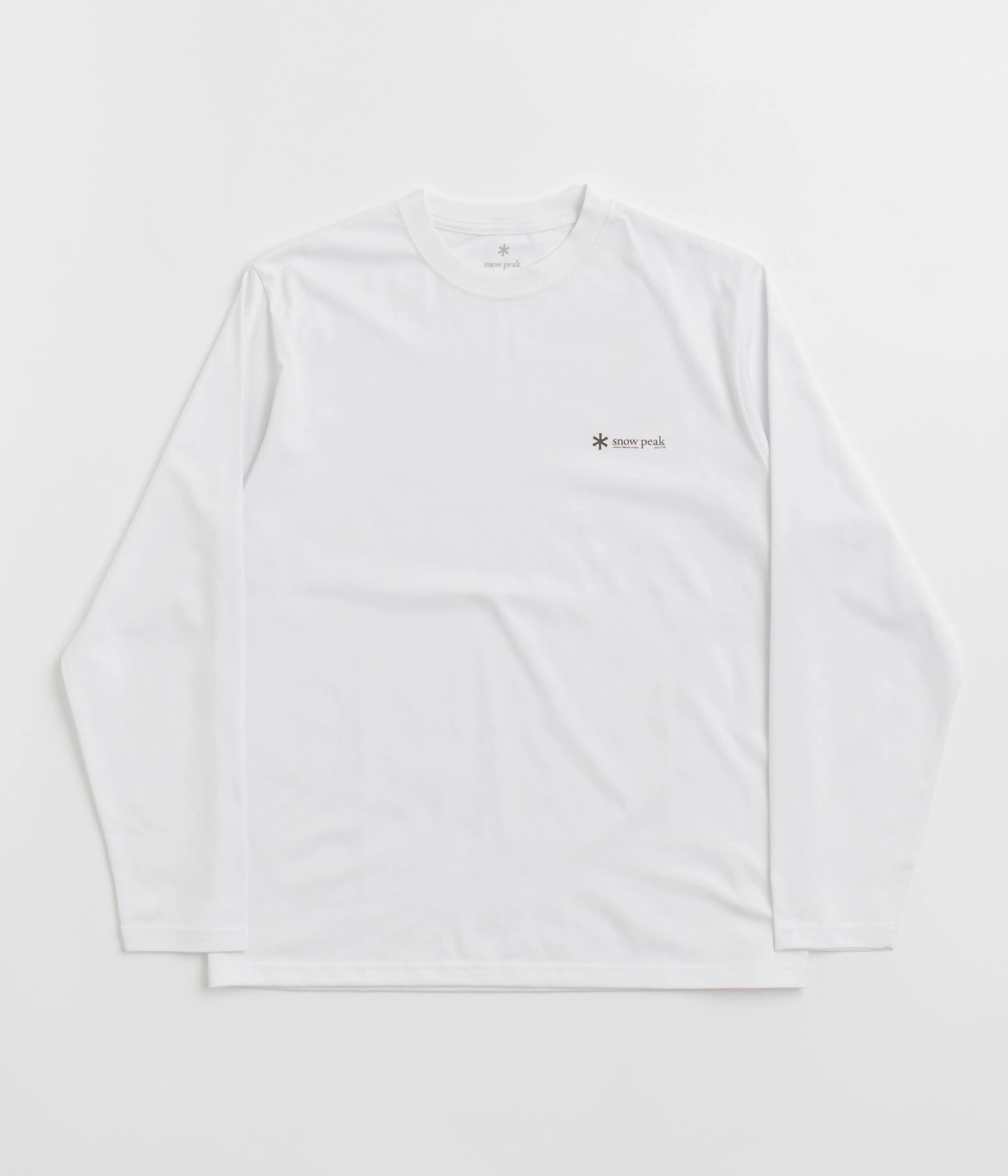 Snow Peak Onepoint Logo Long Sleeve T-Shirt - White