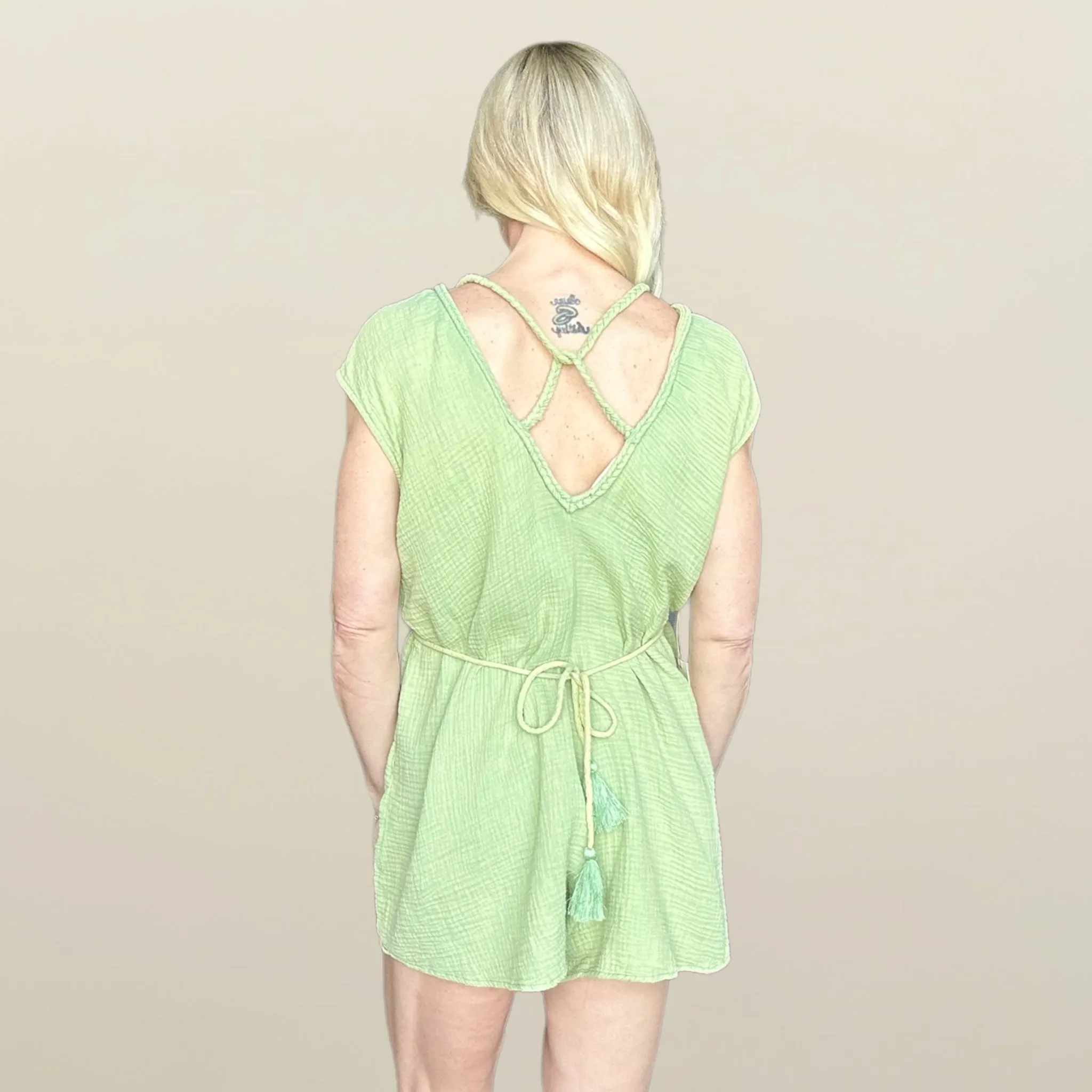 Soft Touch Romper with Back Detail