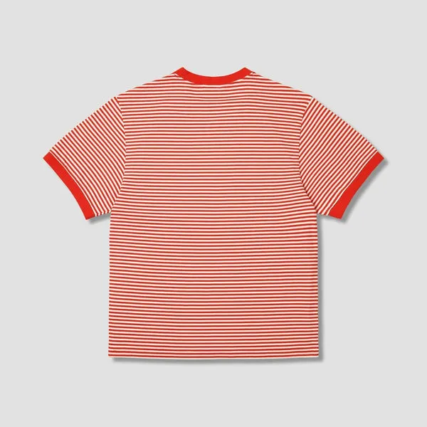 Stan Ray Ringer T-Shirt - Red / Natural Stripe