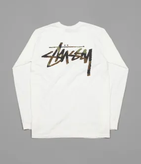 Stussy Camo Stock Pigment Dyed Long Sleeve Pocket T-Shirt - Natural