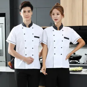 Summer Men's Chinese Chef Clothes Short Sleeve