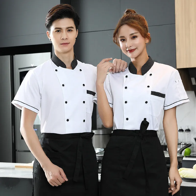 Summer Men's Chinese Chef Clothes Short Sleeve