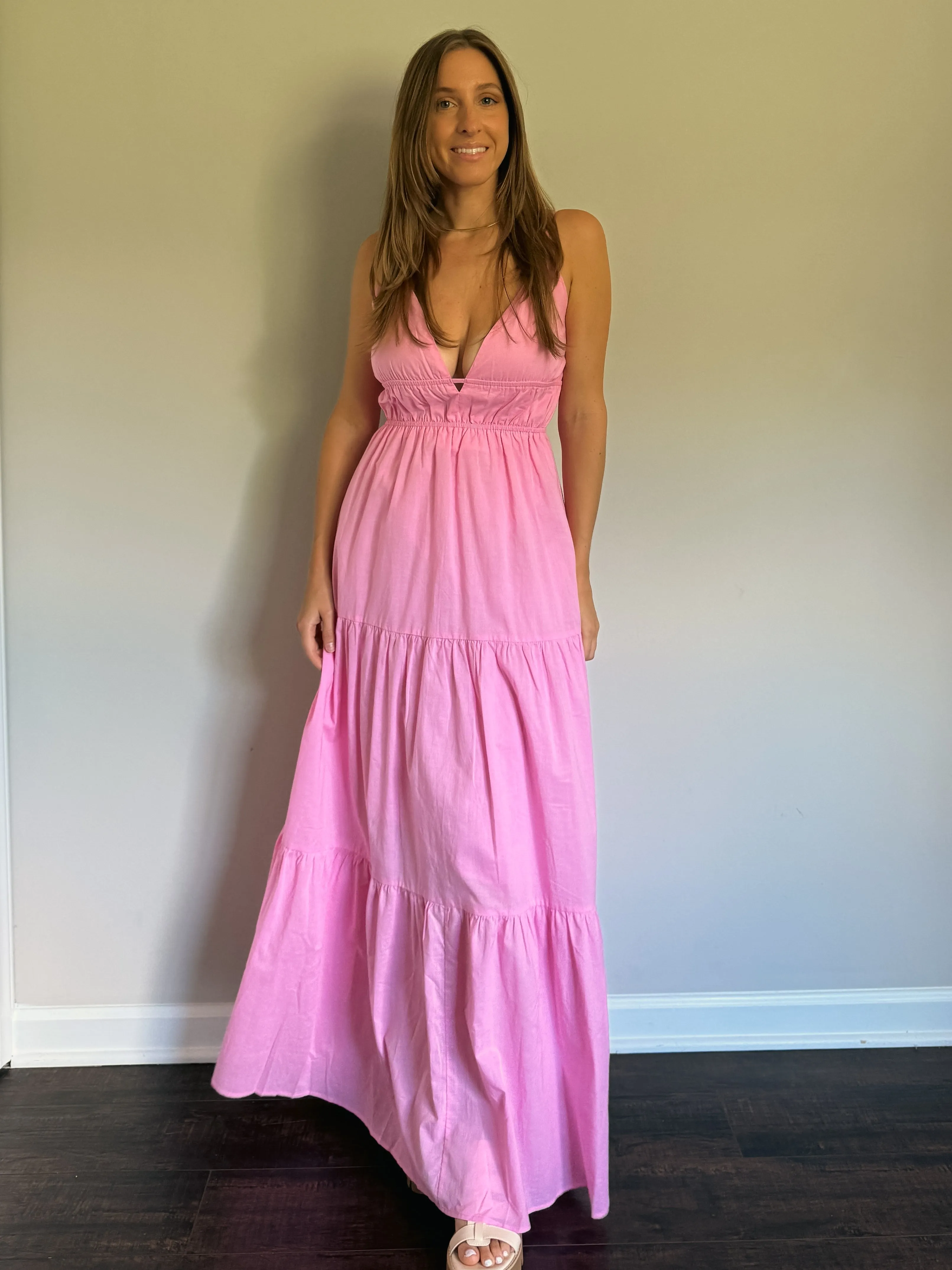 Sun-kissed Pink Maxi Dress