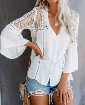 The Bianca Crochet Blouse