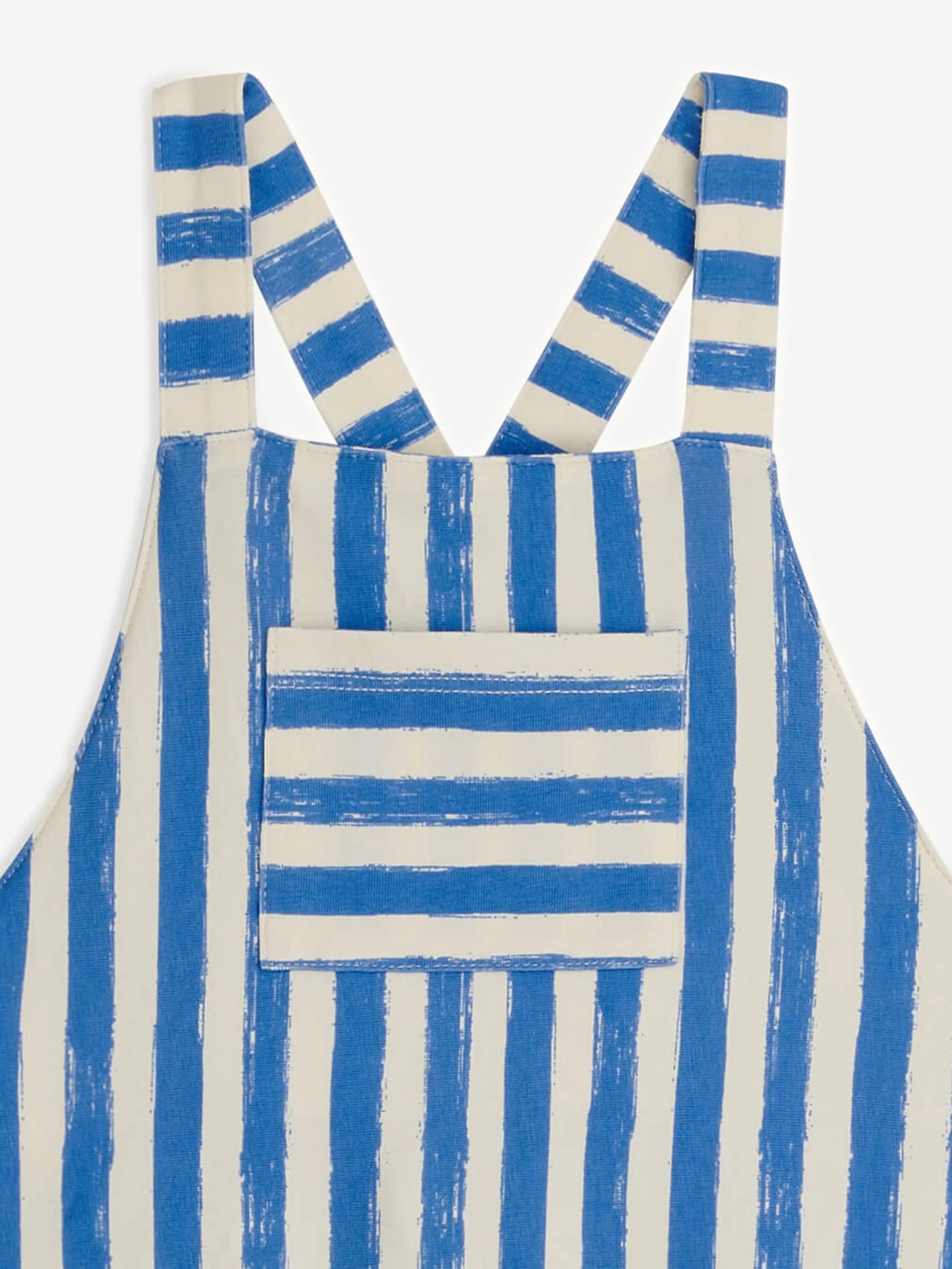 The Bonnie Mob Baby Boys Clam Striped Bubble Romper in Blue