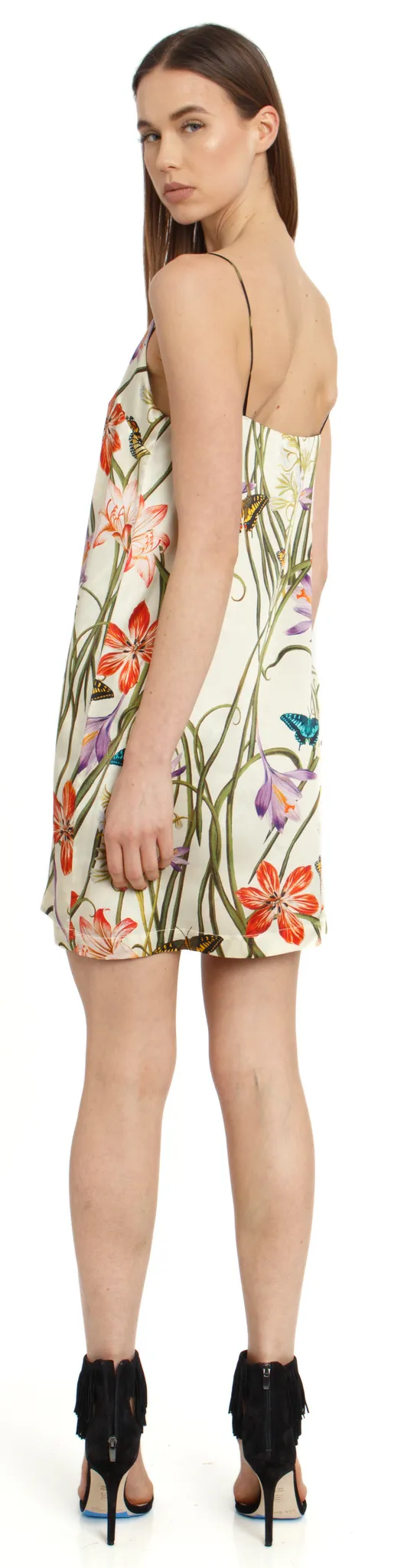 The Reversible Silk Slip   Botanica Ivory | Botanica Black