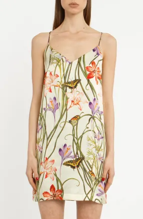 The Reversible Silk Slip   Botanica Ivory | Botanica Black