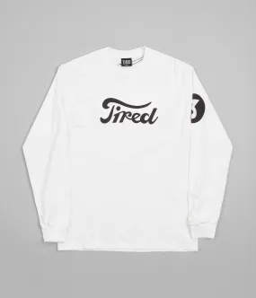 Tired Moto Sport Long Sleeve T-Shirt - White