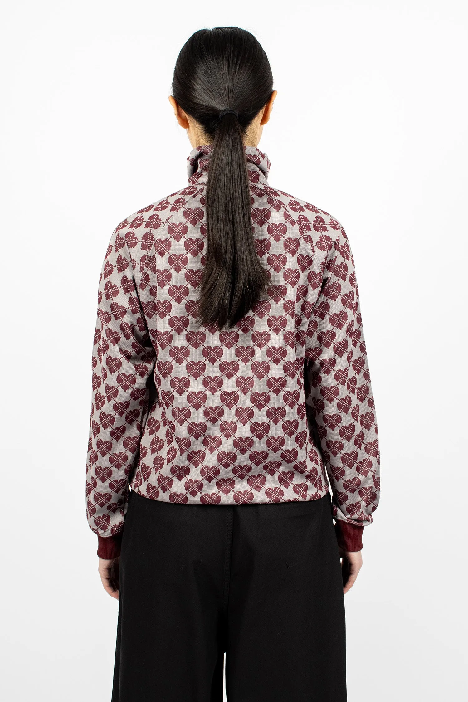 Track Jacket Heart Jacquard