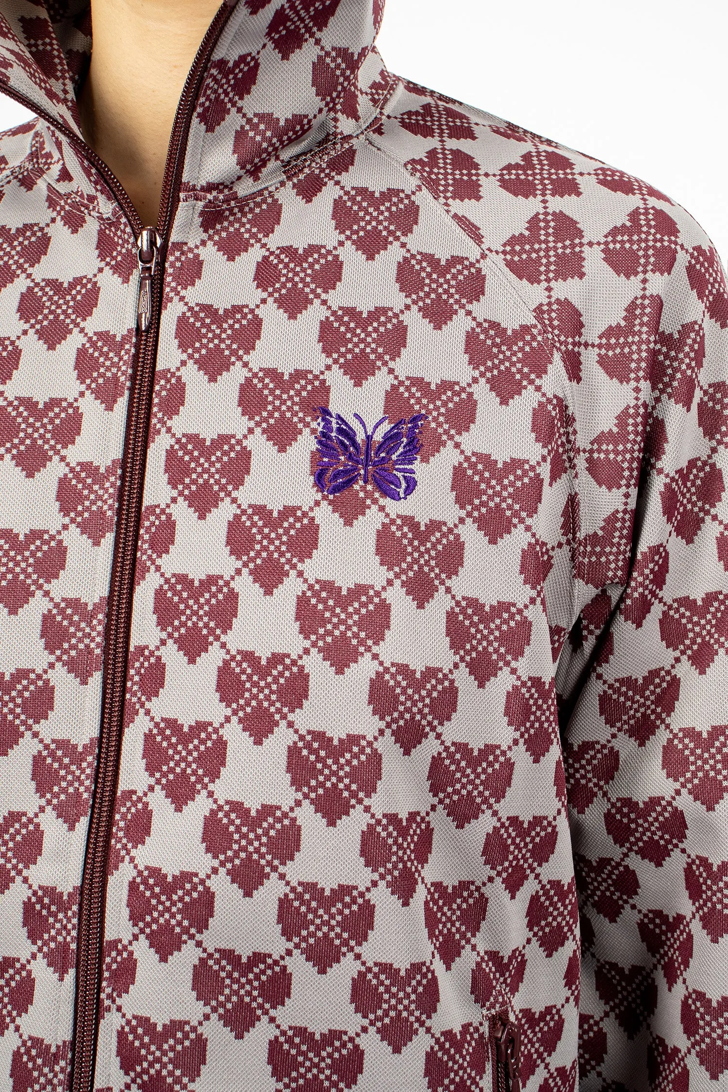 Track Jacket Heart Jacquard