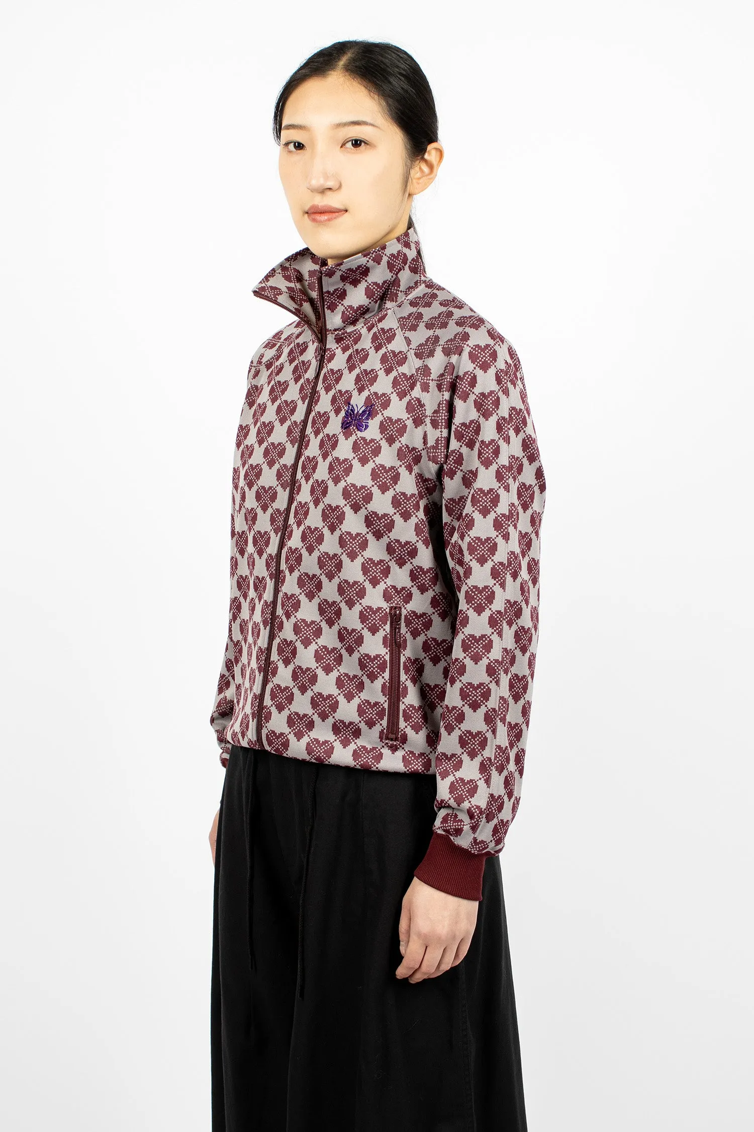 Track Jacket Heart Jacquard