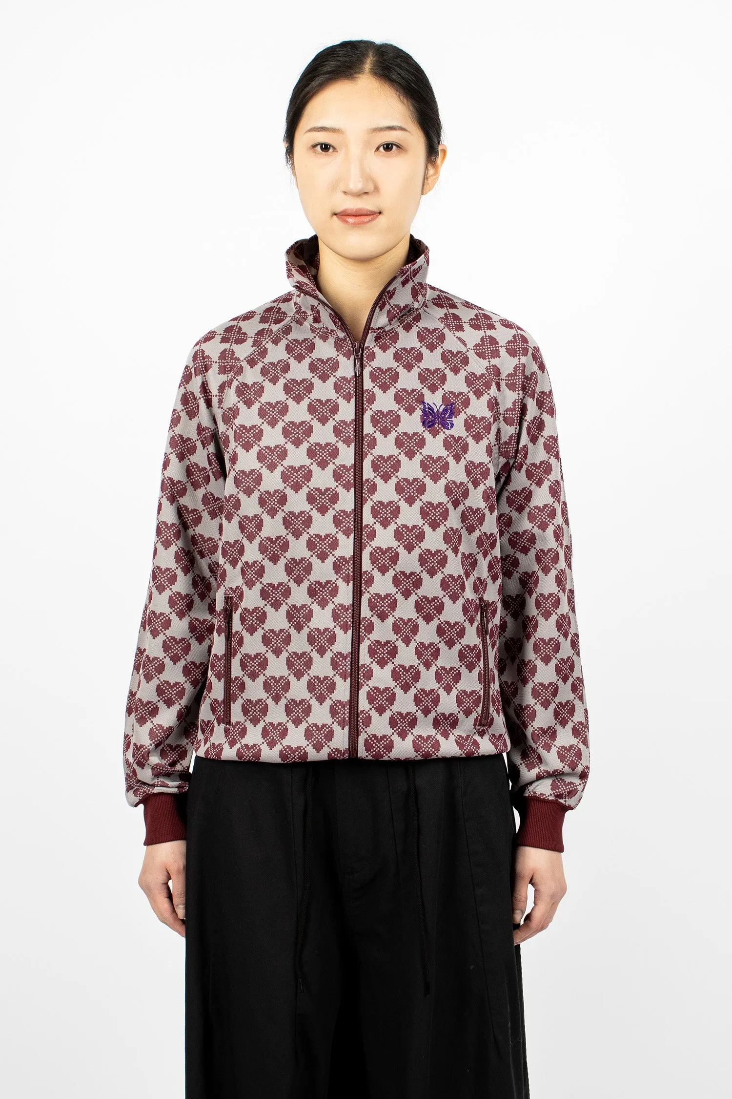 Track Jacket Heart Jacquard