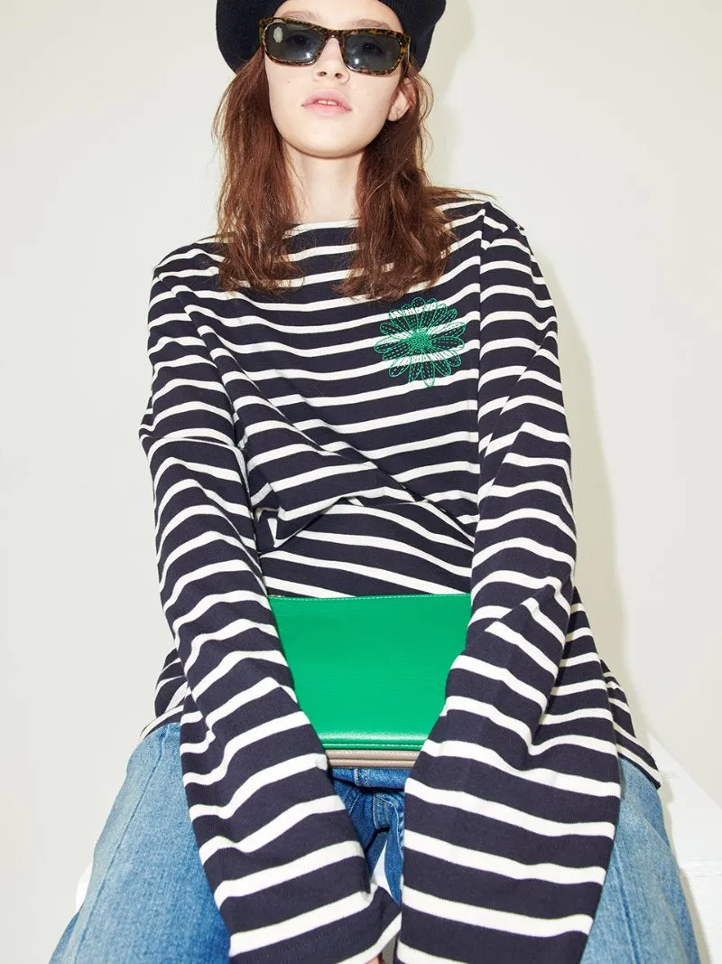 TSHIRT LONG SLEEVE STRIPE (NAVY GREEN)