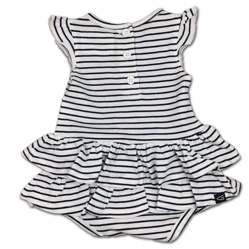 UNC Stripes 'n Ruffles Skirted Romper (Only 12M Left)