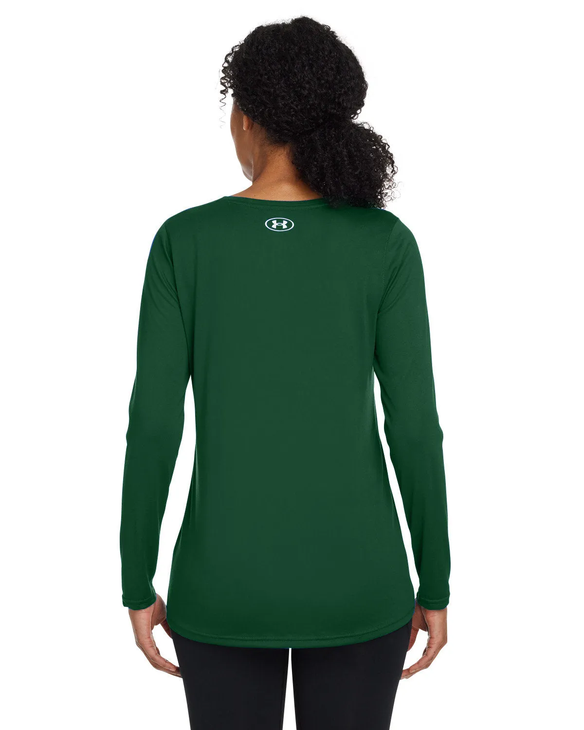 Under Armour Ladies Tech Long-Sleeve Custom T-Shirts, Forest Green