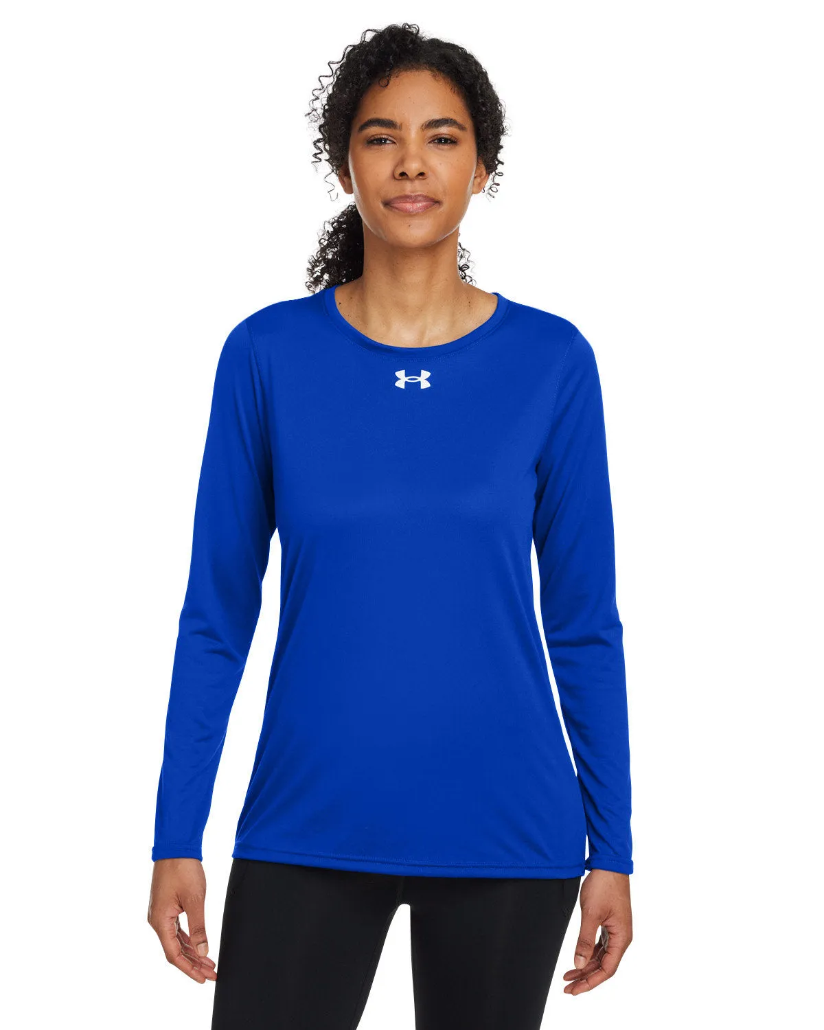 Under Armour Ladies Tech Long-Sleeve Customized T-Shirts, Royal