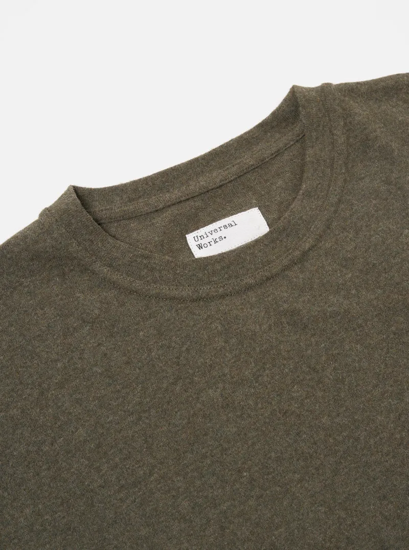 Universal Works Olive Green Wool Long Sleeve T-Shirt