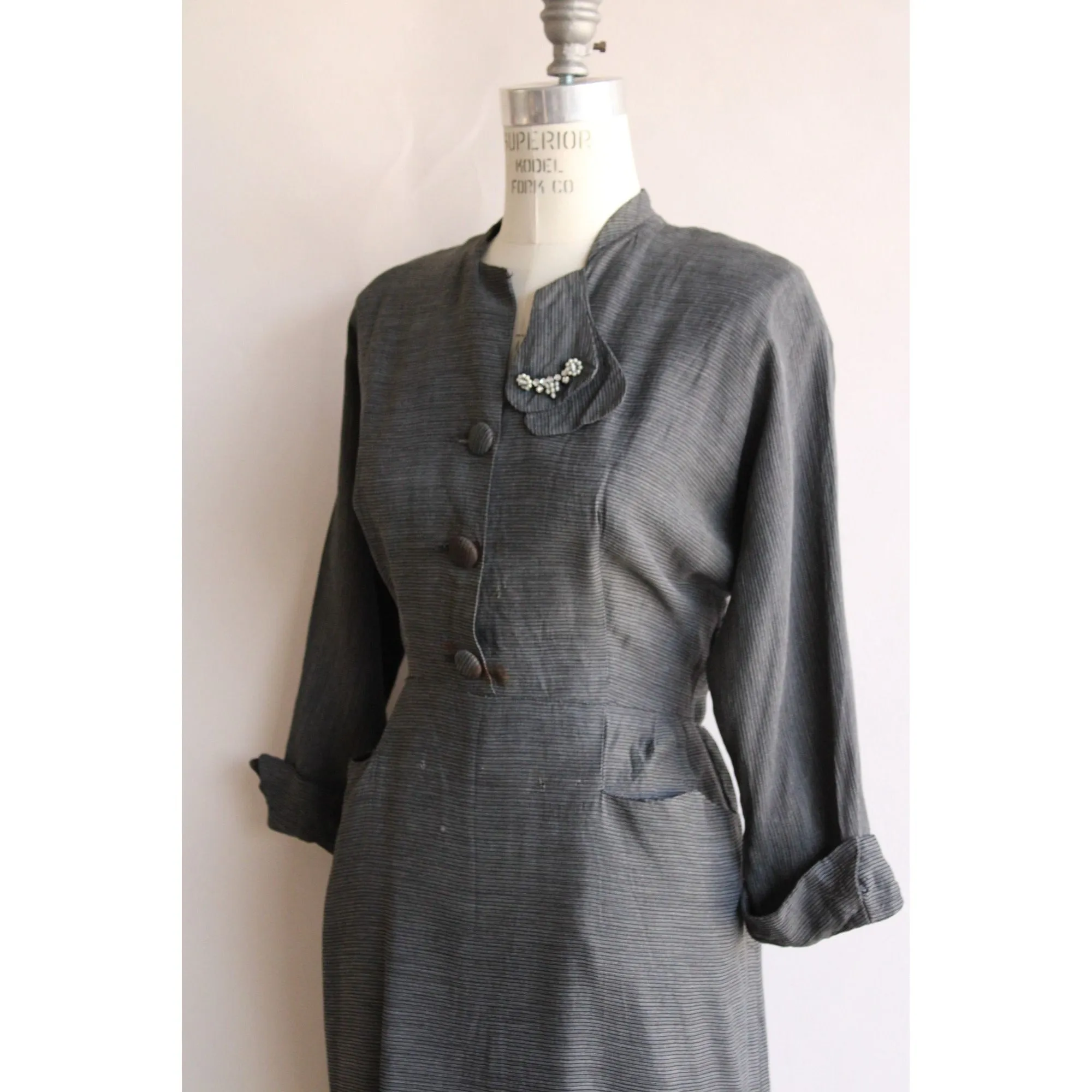 Vintage 1940s  Charles Hymen Dress With Pockets,