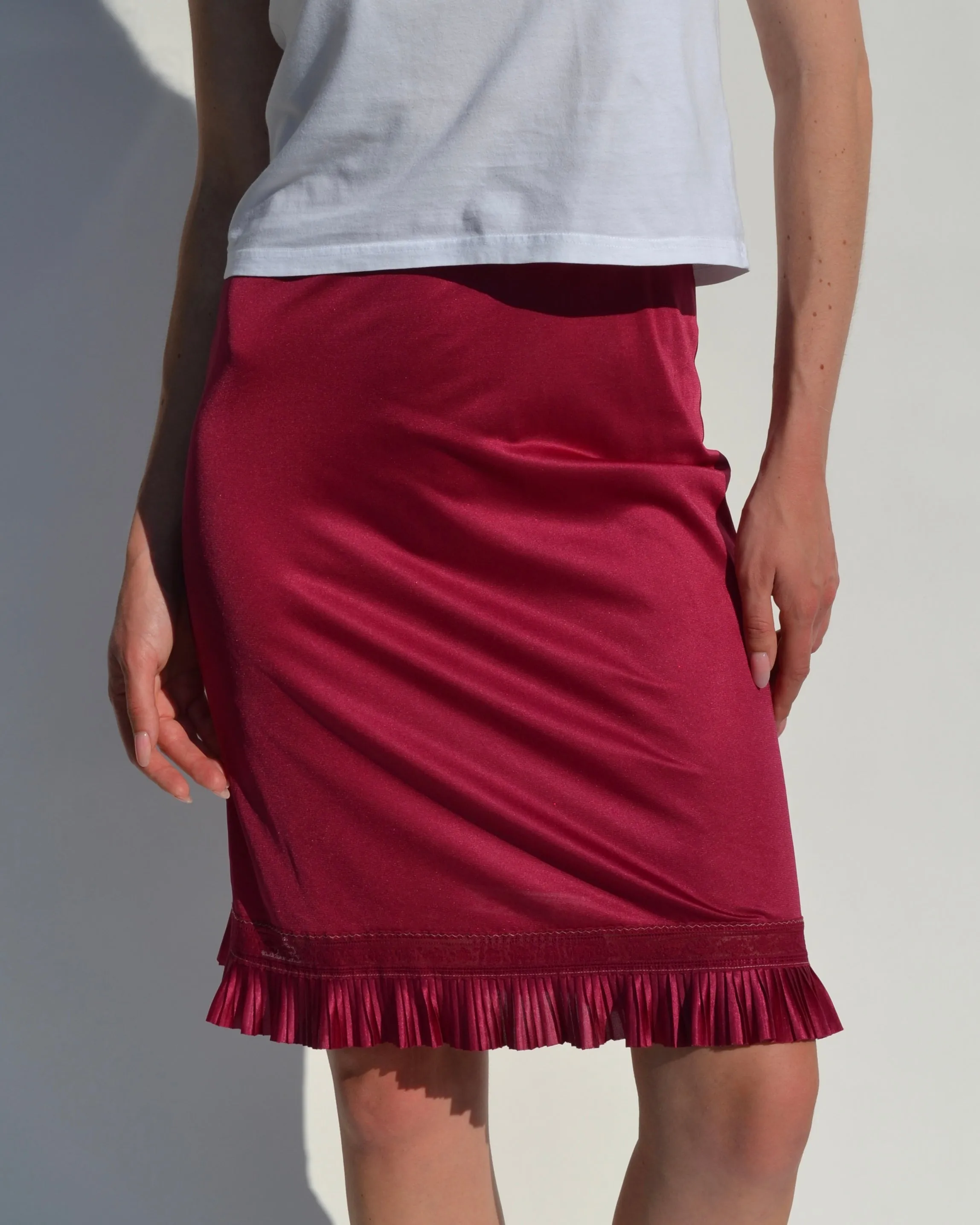 Vintage Satin Slip Skirt