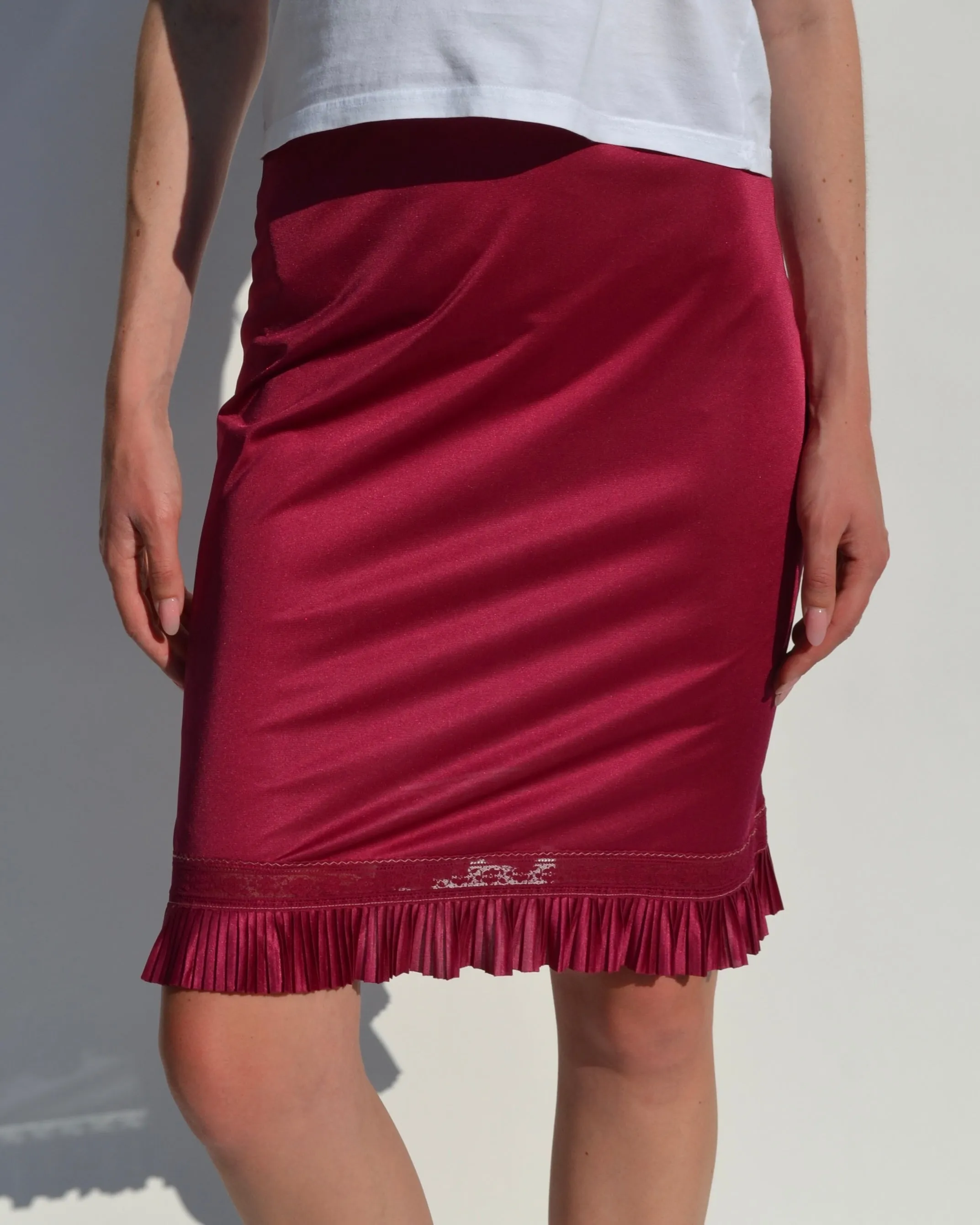 Vintage Satin Slip Skirt