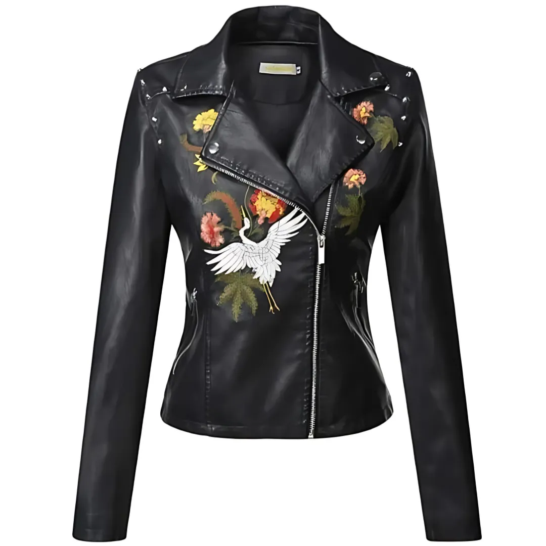 Vintage Women's Black Biker Jacket