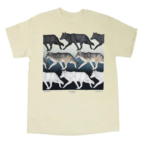 Walking Wolves Maine Audubon Adult T-Shirt