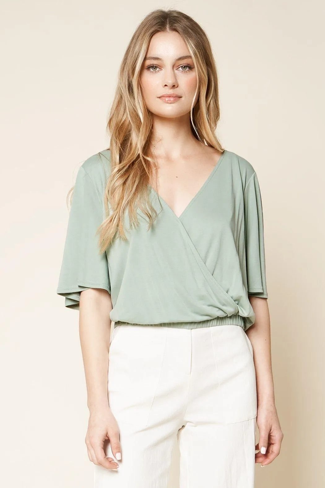 Wanda Short Sleeve Pistachio Top