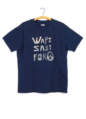 WAPI SABI FOR PEACE | Crew Neck T | Indigo