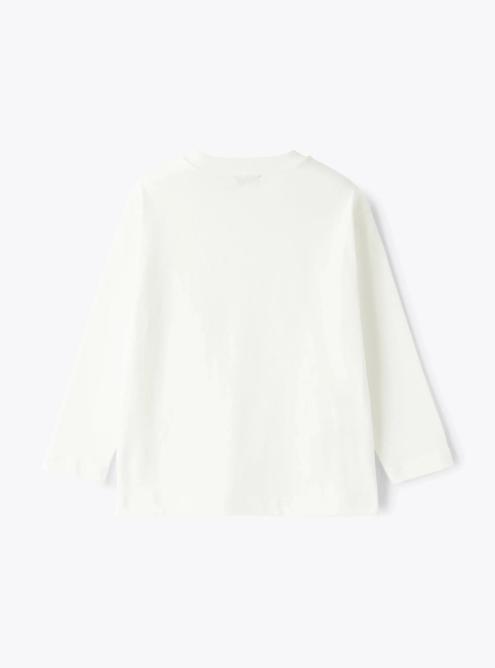 White Long Sleeve Tshirt With Pocket