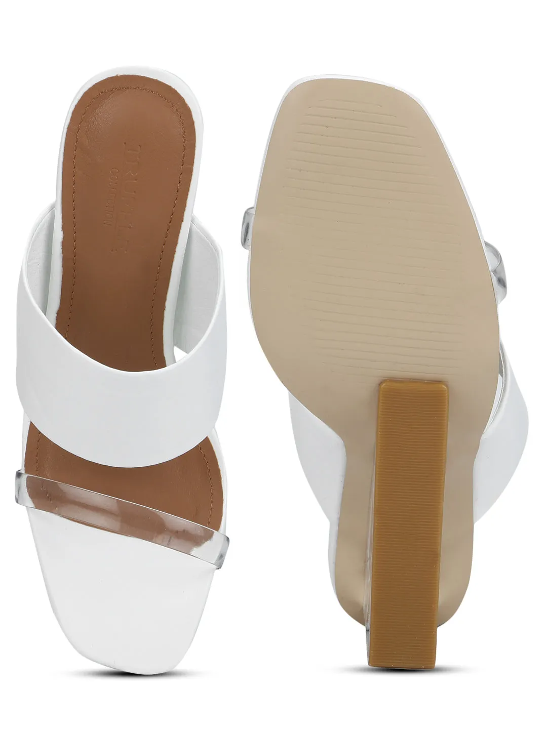 White PU Slip-on Wedges