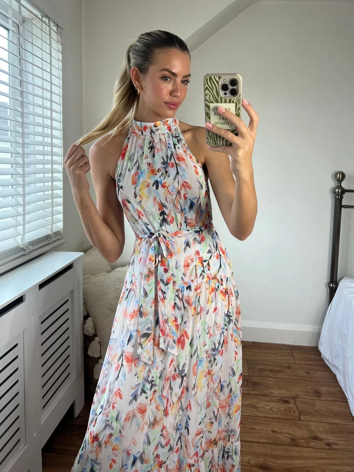 Willow High Neck Maxi Dress / Floral Print - As Seen On Sam Faiers