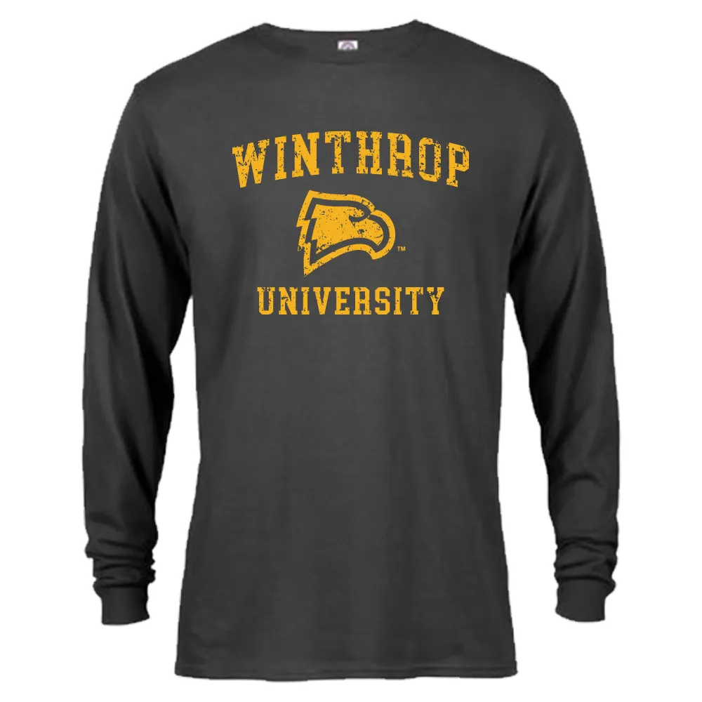 Winthrop Eagles Distressed Retro Long Sleeve