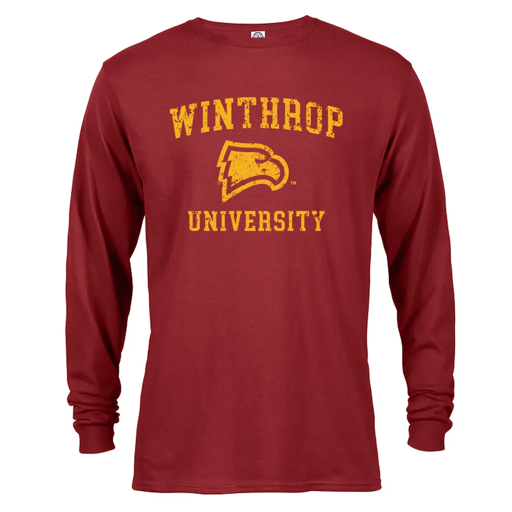 Winthrop Eagles Distressed Retro Long Sleeve