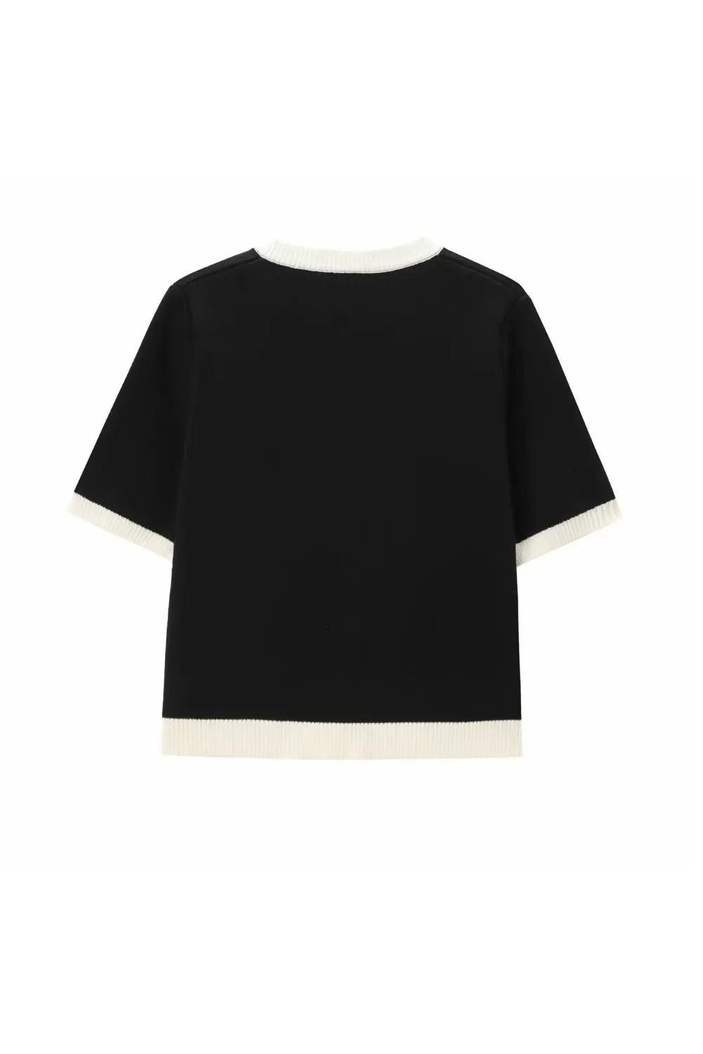 ‘Yevlina’ Color-Block Short Sleeve Knit Jacket