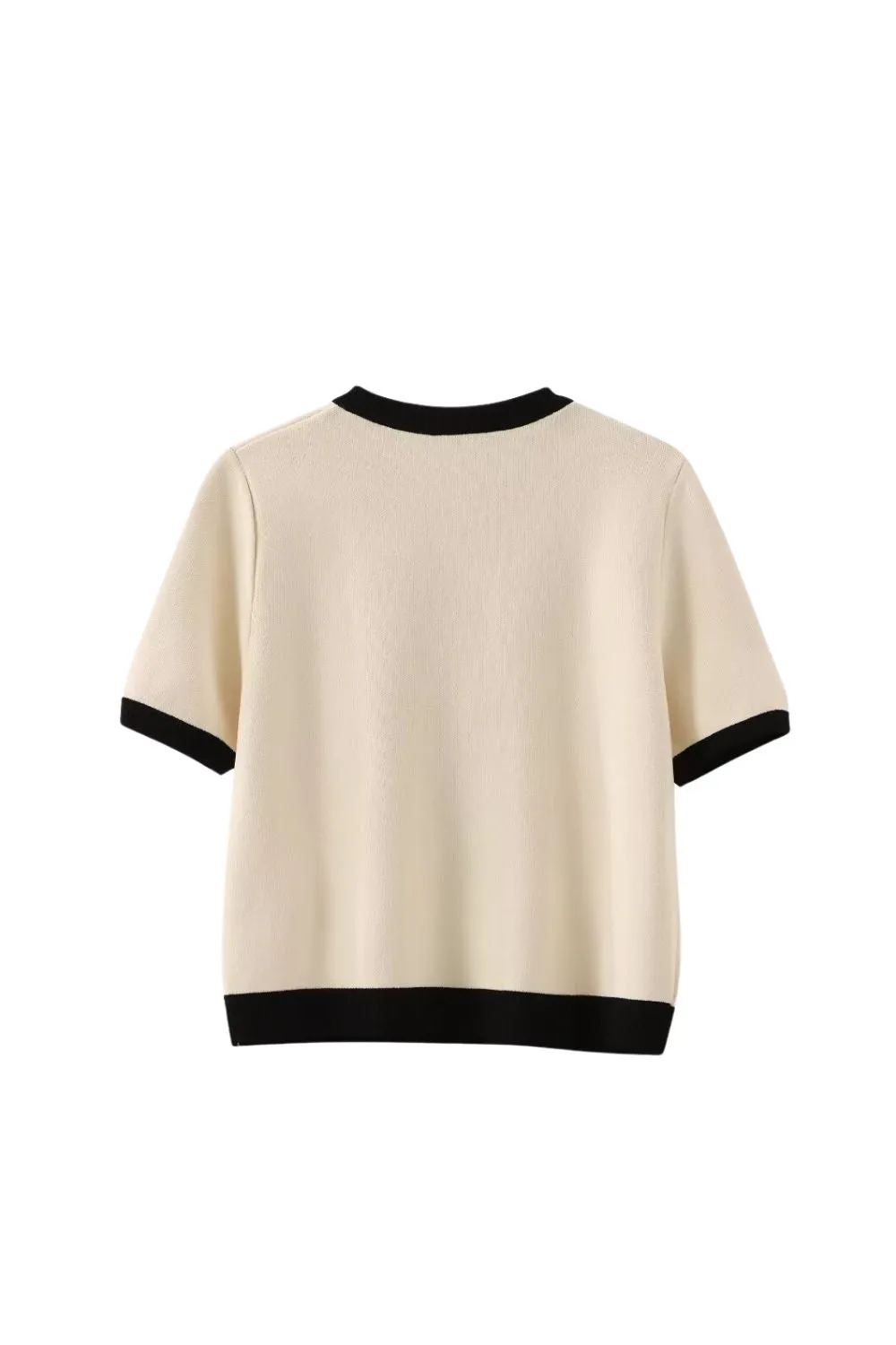 ‘Yevlina’ Color-Block Short Sleeve Knit Jacket