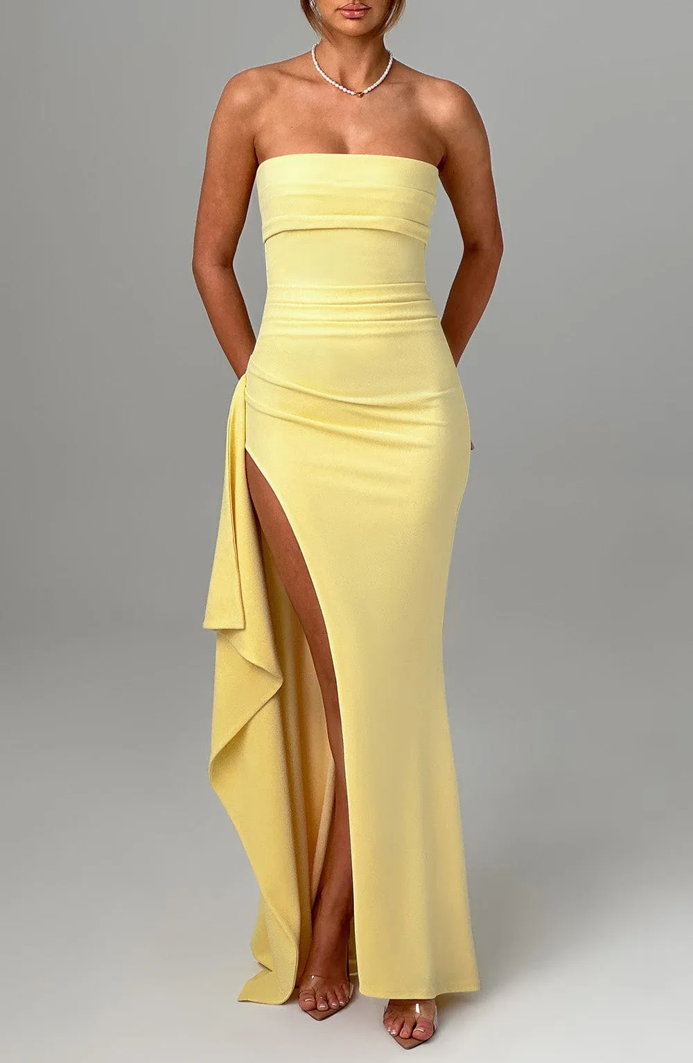 Zafira Maxi Dress - Lemon