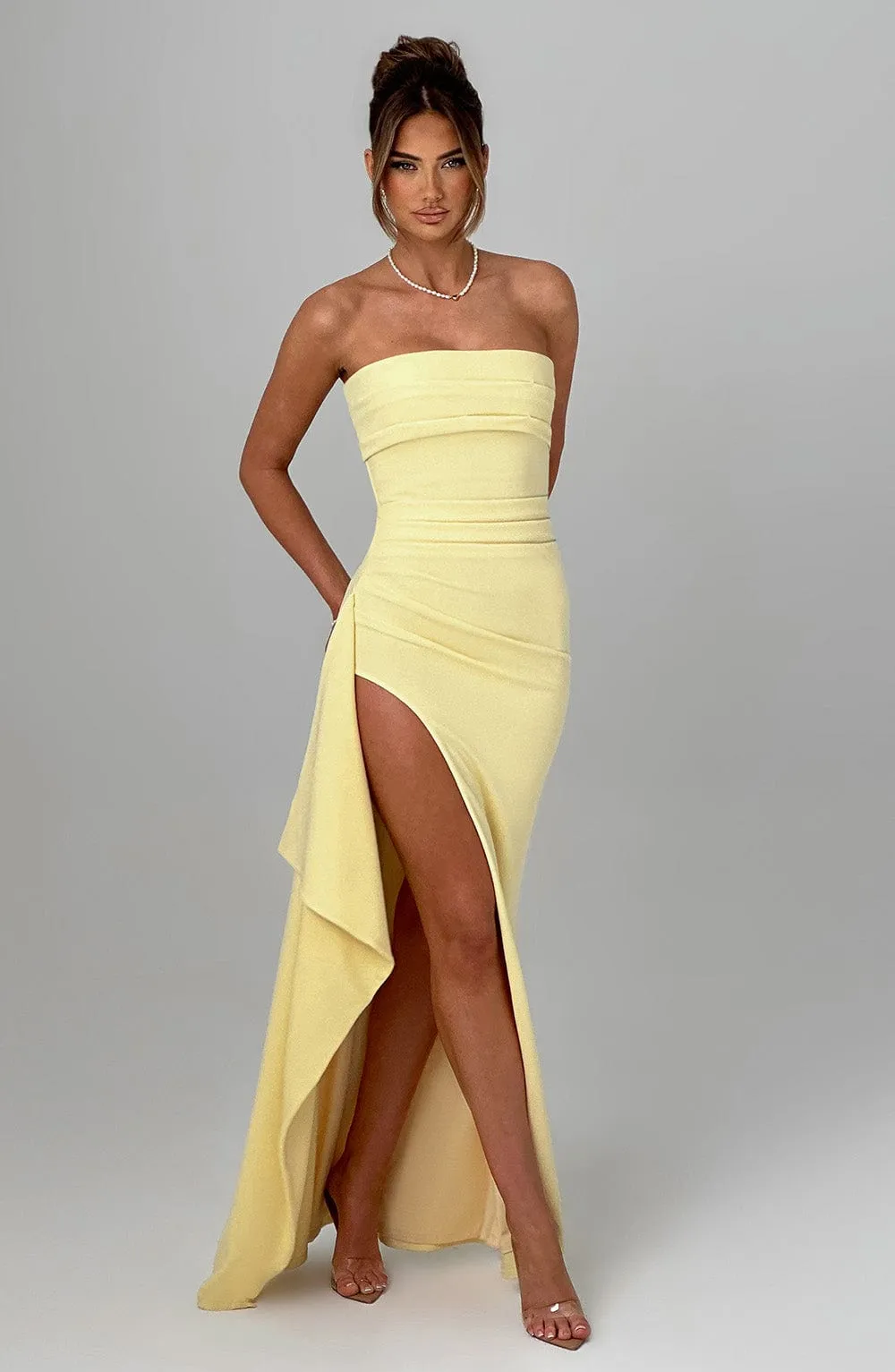 Zafira Maxi Dress - Lemon