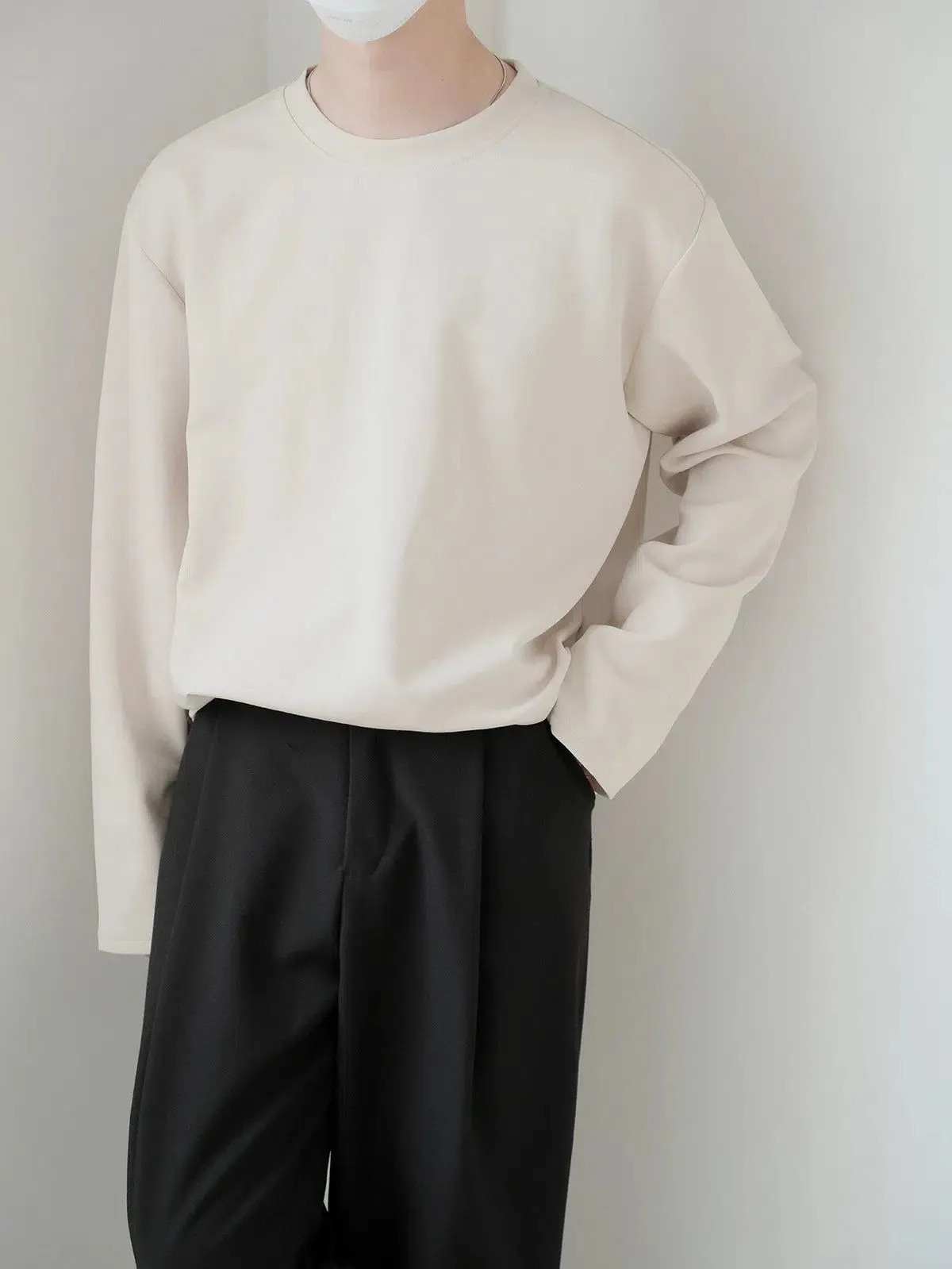 Zhou Basic Loose Fit Long Sleeve T-Shirt