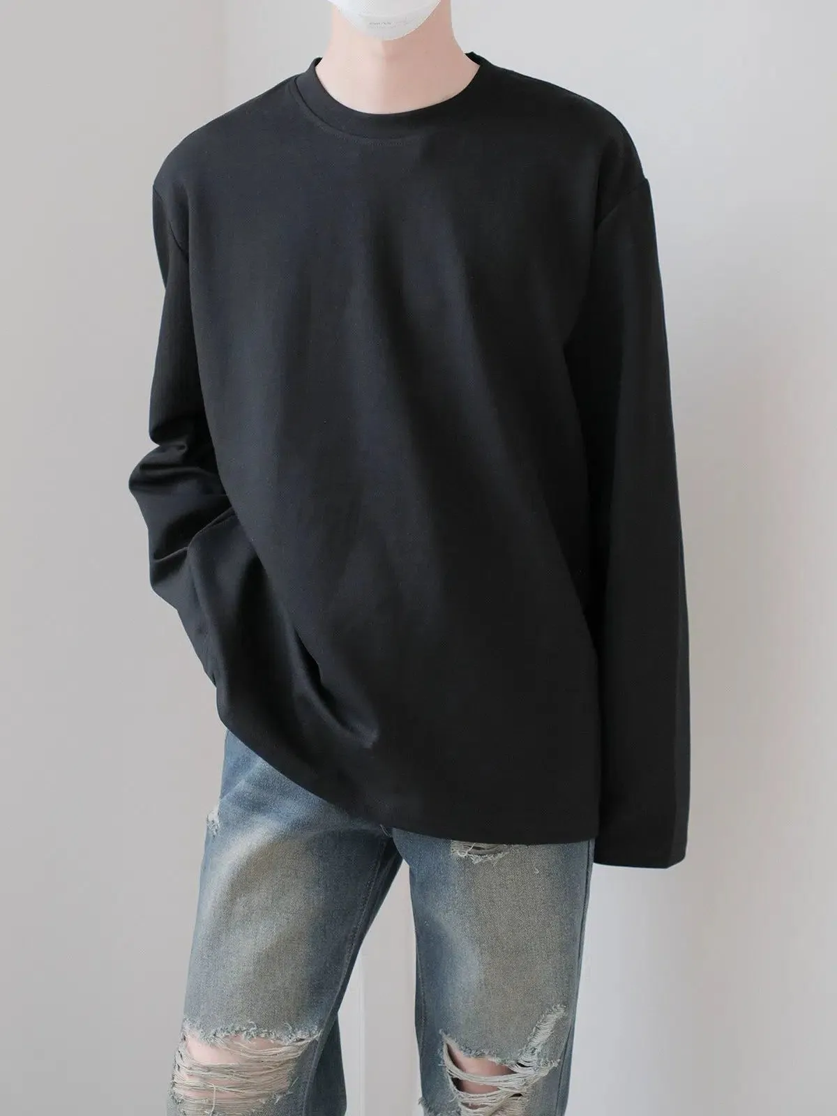 Zhou Basic Loose Fit Long Sleeve T-Shirt